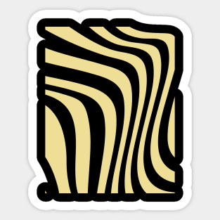 Wavy Lines Pattern, Retro Style Pattern Sticker